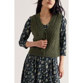 Seasalt Cornwall Seasalt Cornwall Pendouer Cable Knit Sweater Vest