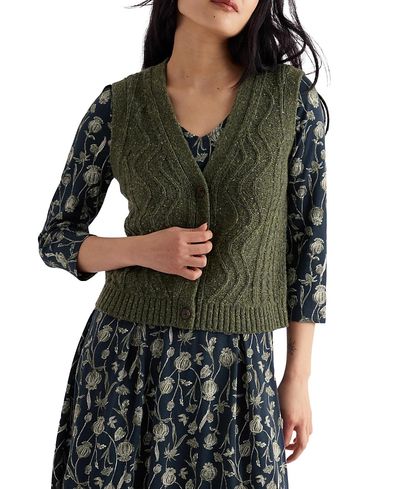 Seasalt Cornwall Seasalt Cornwall Pendouer V-neck Button Up Knitted Vest