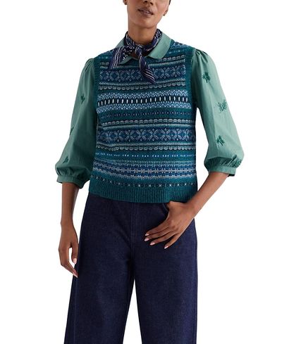 Seasalt Cornwall Seasalt Cornwall Percella Cove Fair Isle Knitted Vest