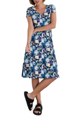 san francisco dress designers WHITE EOSSJUNE24 Dagmar Ikat Cotton Maxi Color:Dark french blue