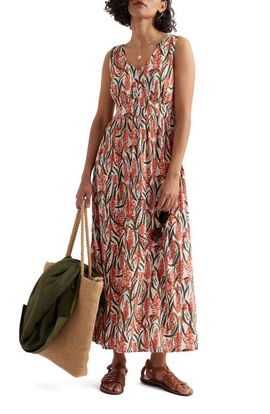 Seasalt Cornwall Seasalt Cornwall Polmanter Floral Sleeveless Organic Cotton Jersey Maxi Dress