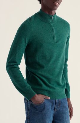 Seasalt Cornwall Seasalt Cornwall Prow Quarter Zip Merino Wool Blend Sweater
