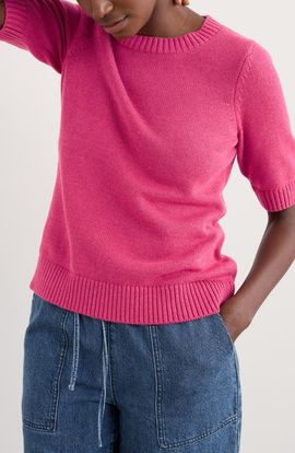 Seasalt Cornwall Seasalt Cornwall Studio Short Sleeve Organic Cotton Crewneck Sweater