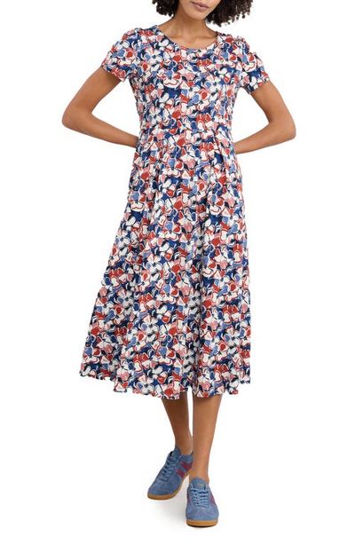 Seasalt Cornwall Seasalt Cornwall Veronica Print Stretch Organic Cotton Midi Dress