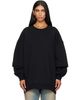 SECONDA SECONDA Black SSENSE Exclusive Luna Sweatshirt - 1