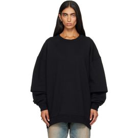SECONDA SECONDA Black SSENSE Exclusive Luna Sweatshirt