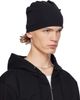 SECONDA SECONDA Black Turbo Beanie - 2