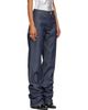 SECONDA SECONDA Blue Straight Leg Denim Raw Jeans - 2