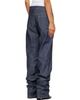 SECONDA SECONDA Blue Straight Leg Denim Raw Jeans - 3