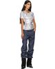 SECONDA SECONDA Blue Straight Leg Denim Raw Jeans - 4