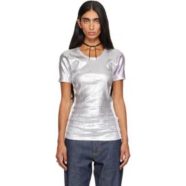 SECONDA SECONDA Silver SSENSE Exclusive Midnight T-shirt