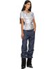 SECONDA SECONDA Silver SSENSE Exclusive Midnight T-shirt - 4