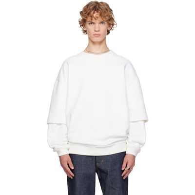SECONDA SECONDA White SSENSE Exclusive Luna Sweatshirt