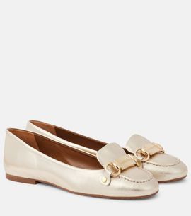 See By Chloe See By ChloÃ© Signature metallic leather ballet flats