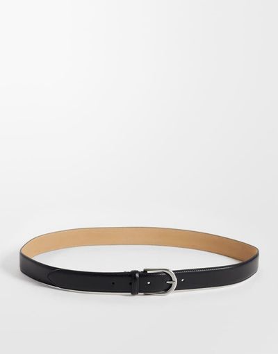 Selected Selected 100% leather belt in black