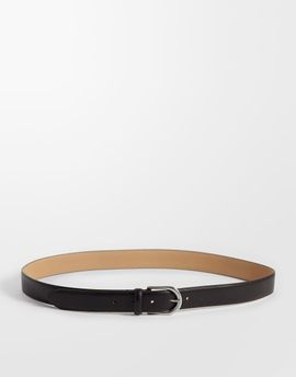 Selected Selected 100% leather belt in dark brown