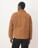 Selected Selected 100% leather double zip suede jacket in light brown - 3