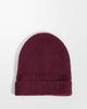 Selected Selected 100% merino wool sailor beanie in burgundy-RED - 1