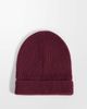 Selected Selected 100% merino wool sailor beanie in burgundy-RED - 3