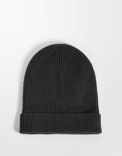 Selected Selected 100% merino wool sailor beanie in earthy brown