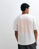 Selected Selected boxy fit T-shirt with pink abstract flower backprint in cream-White - 1