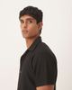 Selected Selected camp collar plisse shirt in black - part of a set - 2
