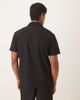 Selected Selected camp collar plisse shirt in black - part of a set - 3