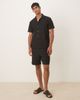 Selected Selected camp collar plisse shirt in black - part of a set - 4