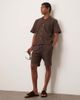 Selected Selected camp collar waffle shirt in brown - part of a set - 2