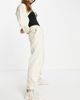 Selected Selected Exclusive cotton sweatpants in sand - part of a set-Neutral - 4