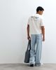 Selected Selected heavyweight boxy fit T-shirt with brown coffee club backprint in cream-White - 2