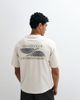 Selected Selected heavyweight boxy fit T-shirt with green tennis club backprint in cream-White - 1