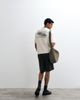 Selected Selected heavyweight boxy fit T-shirt with green tennis club backprint in cream-White - 3