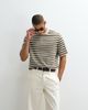 Selected Selected heavyweight oversized stripe T-shirt in multi - 1