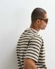 Selected Selected heavyweight oversized stripe T-shirt in multi - 3