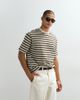 Selected Selected heavyweight oversized stripe T-shirt in multi - 4