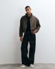 Selected Selected high neck lightweight bomber jacket in chocolate brown - 1