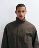 Selected Selected high neck lightweight bomber jacket in chocolate brown - 2