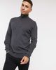 Selected Selected Homme quarter zip sweater in dark gray-Grey - 3
