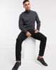 Selected Selected Homme quarter zip sweater in dark gray-Grey - 4