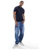 Selected Selected knit polo shirt in navy - 1