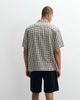 Selected Selected linen blend short sleeve shirt in brown plaid - 3