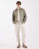 Selected Selected linen blend tapered pants in beige-Neutral - 2