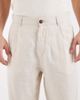 Selected Selected linen blend tapered pants in beige-Neutral - 4
