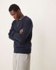 Selected Selected oversized crew neck knit sweater in navy - 1