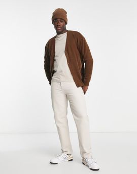 Selected Selected oversized wool mix cardigan in brown