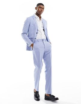 Selected Selected slim fit suit pants in blue