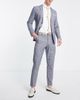 Selected Selected slim fit suit pants in blue plaid - 4