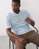 Selected Selected split neck knit polo in light blue - 1