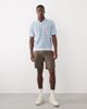 Selected Selected split neck knit polo in light blue - 2